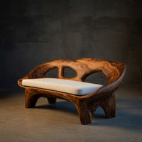 Solid Wood Sofa Curved Natural Living, view 2