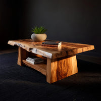 Live Edge Coffee Table for a Quiet Living Room Corner, view 2