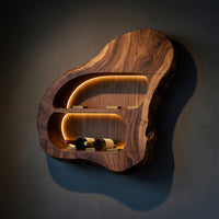 Solid Wood Wine Rack Glass Holder Shelf Dining Room, view 2