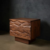 Solid Wood Nightstand Minimalist Wall Mounted Small Bedroom, view 2