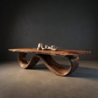 Contemporary Natural Edge Dining Table For Home Gathering, view 2