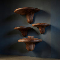 Solid Wood Mushroom Shelf Farmhouse Handcrafted Solid Home, view 2