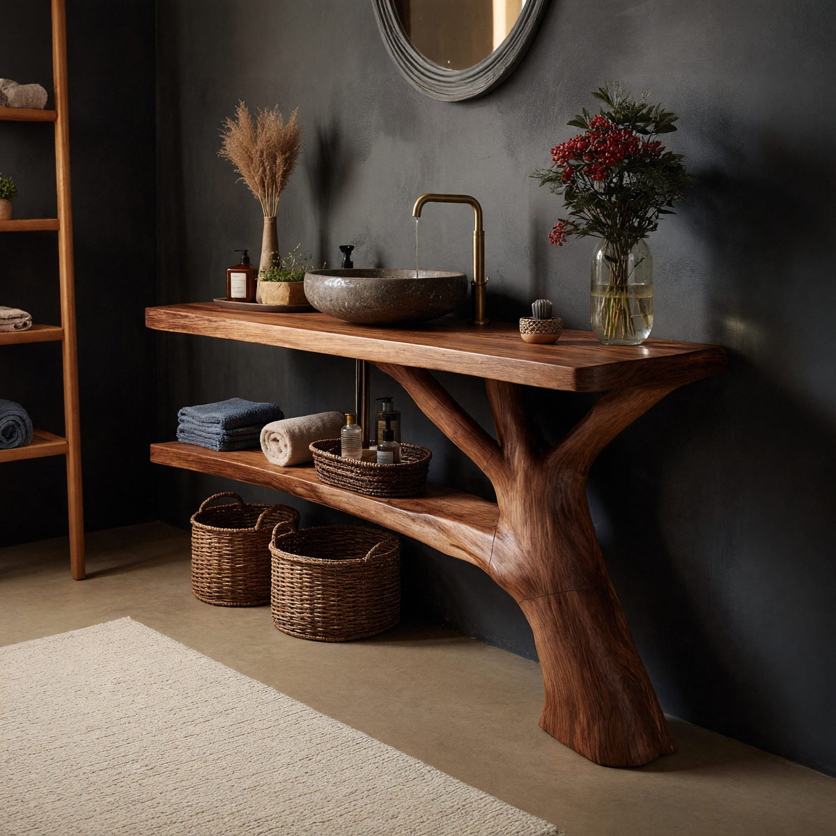 Natural wood grain detail