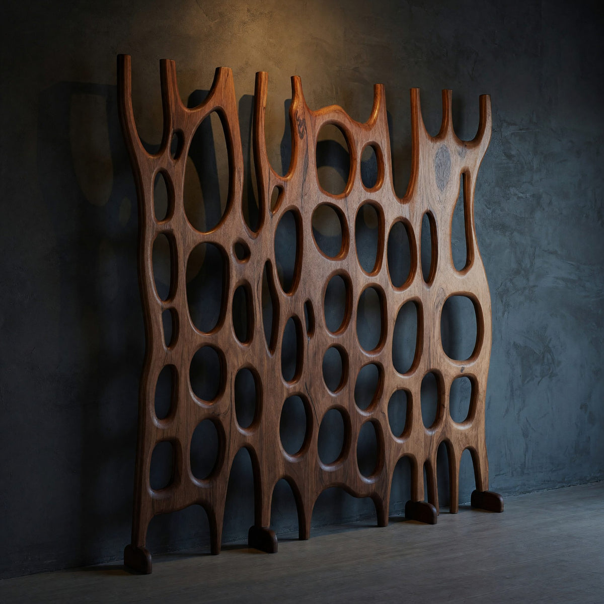 Solid Wood Room Divider Artistic Sculptural Living Office, view 2