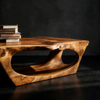 Carved Arch Coffee Table in One Continuous Slab Form, view 2