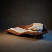 Solid Wood Day Bed Rustic Farmhouse Daybed Entryway Furniture Decoration, view 2