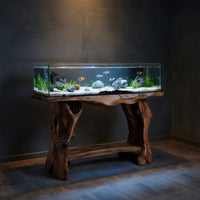 Solid Wood Aquarium Stand Elegant Coffee Table With Built, view 2
