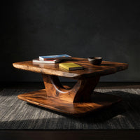 Two Thick Tiers, One Hidden Plinth: Coffee Table in Wood, view 2