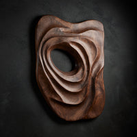 Nested Spiral Walnut Wall Relief with Open Center, view 2 — view 2