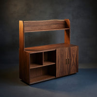 Solid Wood Bar Table Outdoor With Hidden Storage Garden Poolside, view 2