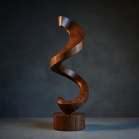 Solid Wood Sculpture Wall Art Handcrafted Garden, view 2