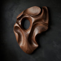 One Walnut Block, Hollowed Into a Wall Sculpture, view 2 — view 2