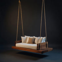 Solid Wood Porch Swing Hanging Ceiling Living Room Studio, view 2