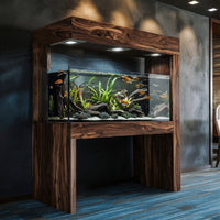 Solid Wood Aquarium Stand With Canopy Living Room, view 2