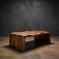 Minimalist Wood Coffee Table For High Ceiling Room, view 2