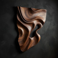 Driftshield Carved Wall Art in Figured Walnut, view 2 — view 2