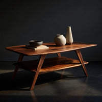 Tapered-Leg Coffee Table with Lower Display Shelf, view 2
