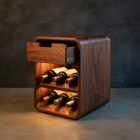 Solid Wood Bar Cabinet Minimalist Wine Small Kitchen Spaces, view 2