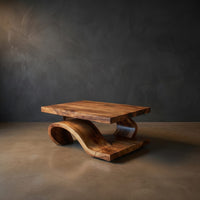 Organic Wood Coffee Table For Modern Lounge, view 2