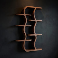Solid Wood Wall Mounted Shelf Apartment Living Room, view 2
