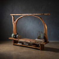 Wooden Tv Cabinet With Sculptural Branch Frame For Modern Living, view 2