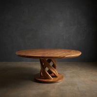 Tropical Round Gathering Table For Luxury Dining Room, view 2