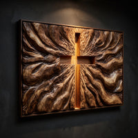 Cross and Sunburst Wall Art for the Family Living Room, view 2 — view 2