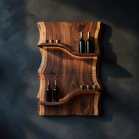 Solid Wood Wine Rack Scandinavian Multi Tier Shelf Living Room, view 2