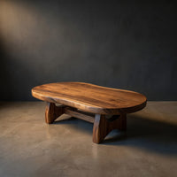 Organic Oval Coffee Table For Loft Living, view 2