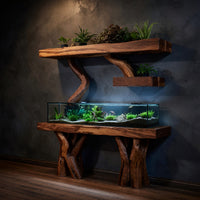 Solid Wood Aquarium Stand Elegant Stylish Living Space, view 2