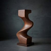 Solid Wood Sculpture Wall Art Mid Century Abstract, view 2