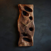 Solid Wood Clock Carved Wall Living Room, view 2