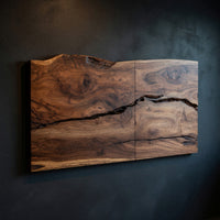 Solid Wood Headboard Live Edge Warm Minimalist Bedroom, view 2