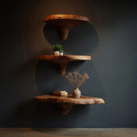 Solid Wood Mushroom Shelf Solid Living Room, II, view 2