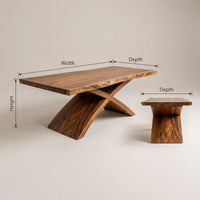 Contemporary Organic Edge Dining Table For Dining Interior, view 3