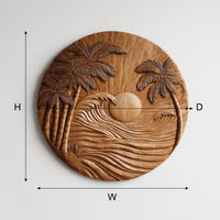 Where the Sun Sits Down in the Surf, Round Wall Relief, view 3 — view 3
