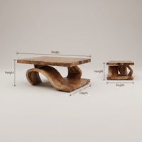 Organic Wood Coffee Table For Modern Lounge, view 3