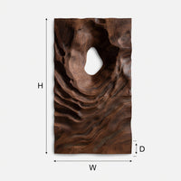 Old Root Burl Walnut Wall Panel with an Open Knot, view 3 — view 3
