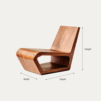 Solid Wood Adirondack Chairs Handcrafted Accent Chair Bedroom, view 3