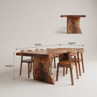 Rustic Live Edge Dining Table For Dining Area, view 3