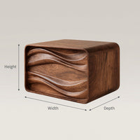 Solid Wood Nightstand Sculptural Floating Bedside Table Bedroom, view 3