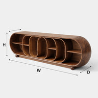 Loopform Media Console with Nested Open Shelving, view 3