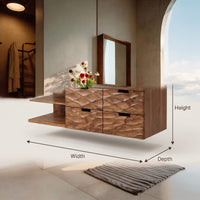 Solid Wood Bathroom Vanity Luxury Modern Japandi, view 3
