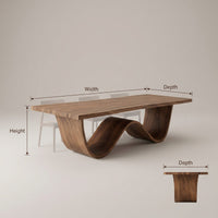 Sculptural Dining Table For Tropical Dining Space, view 3