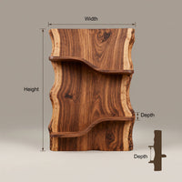 Solid Wood Wine Rack Scandinavian Multi Tier Shelf Living Room, view 3