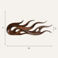 Where the Fire Lies Down: A Carved Walnut Wall Relief, view 3 — view 3