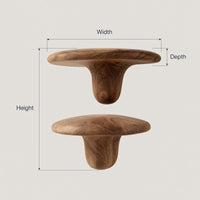 Solid Wood Mushroom Shelf Farmhouse Handcrafted Solid Home, view 3