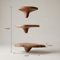 Solid Wood Mushroom Shelf Solid Living Room, II, view 3