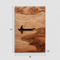 Lone Angler Wall Art for a Quiet Reading Corner, view 3 — view 3