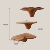 Solid Wood Mushroom Shelf Handcrafted Solid Bedroom, II, view 3